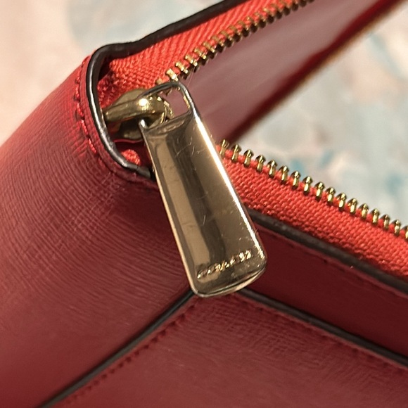 COACH Coral Crosshatch Leather Wallet Pristine - Picture 16 of 16